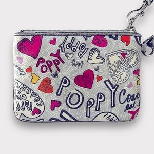 Coach | Wristlet Purse | Poppy | Metallic | Silver  Hardware | EUC | $32